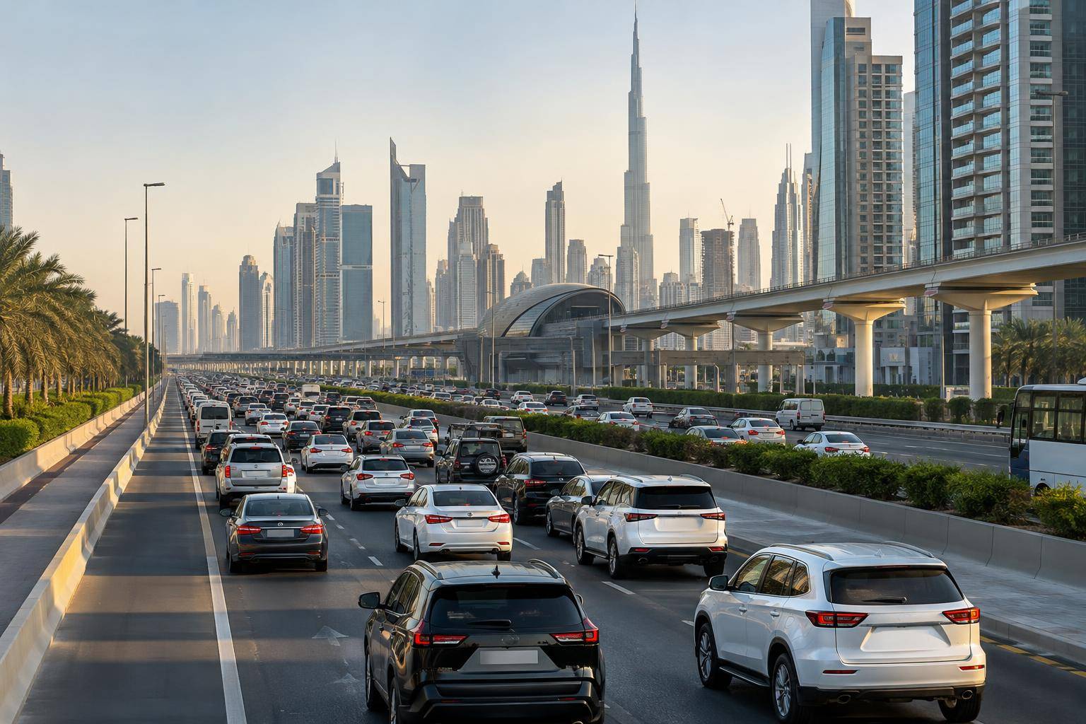 Dubai Traffic: Morning Delays on E11, E44 and E311