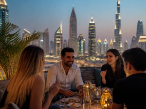 Spend an evening with me at a beautiful rooftop overlooking dubai in Dubai with @bynasima