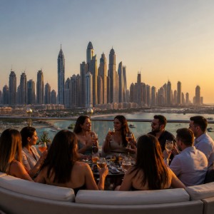 Drinks with a view in Dubai with @bynasima