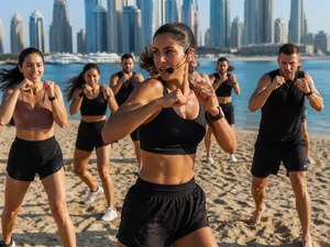 Group Workout Session in Dubai with @lusaroli