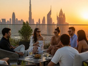 Rooftop Sunset Social in Dubai with @mariam.karbouj